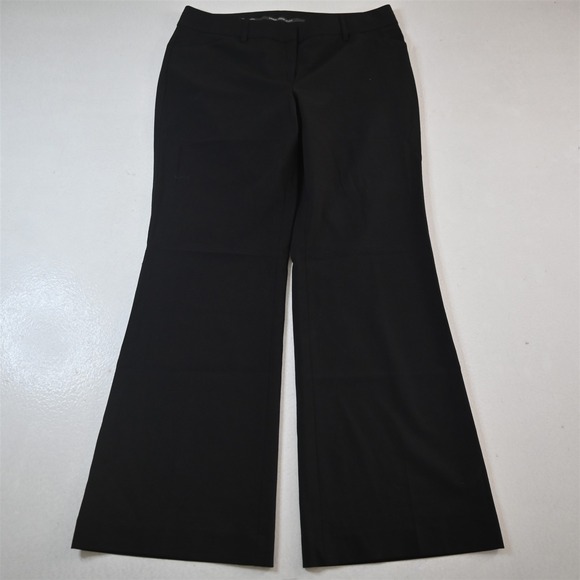 Express 8 Short Black Editor Wide Leg Flared Dress Womens Pants - Picture 1 of 9